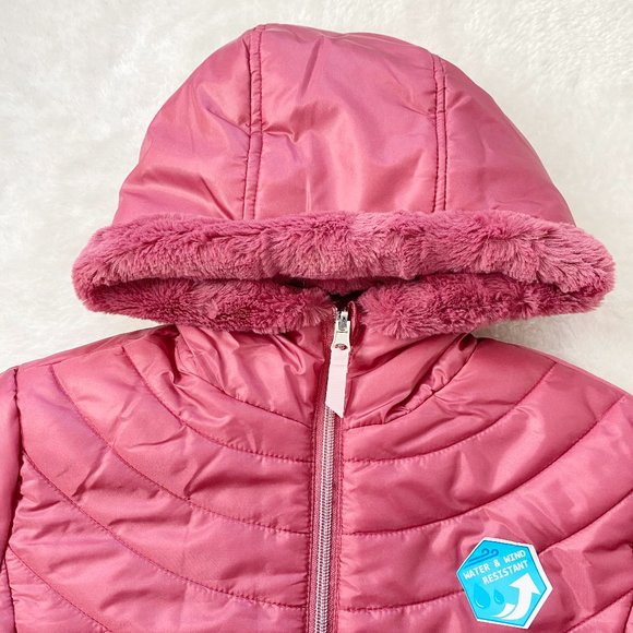 Swiss Alps Reversible Jacket, Dip-Dye Print, Insulated, Faux Fur, Water Resis... - Picture 2 of 9